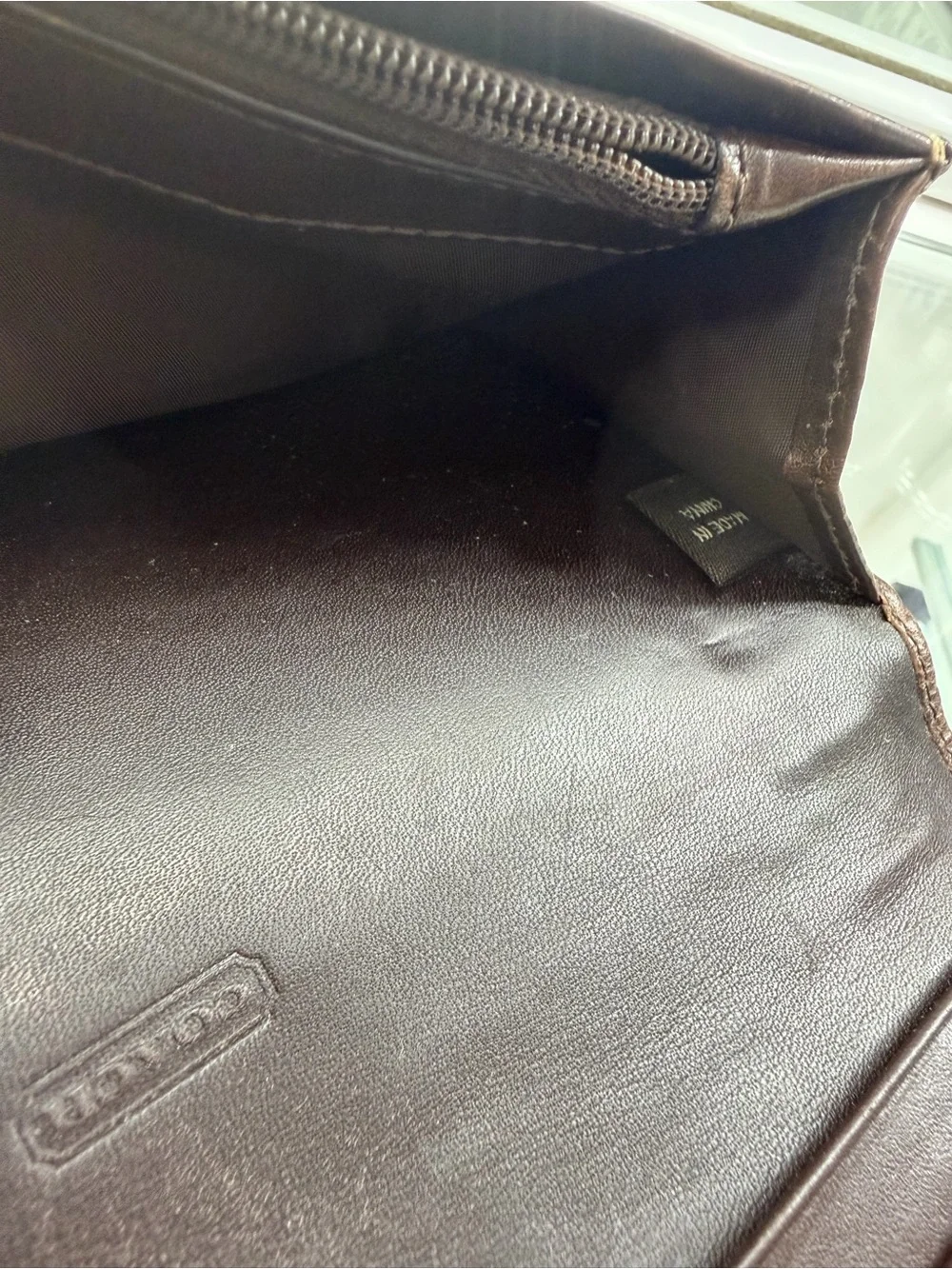 Coach Patchwork Clutch - Brown and Black